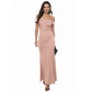 Off The Shoulder Slit Maxi Dress