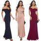 Off The Shoulder Slit Maxi Dress