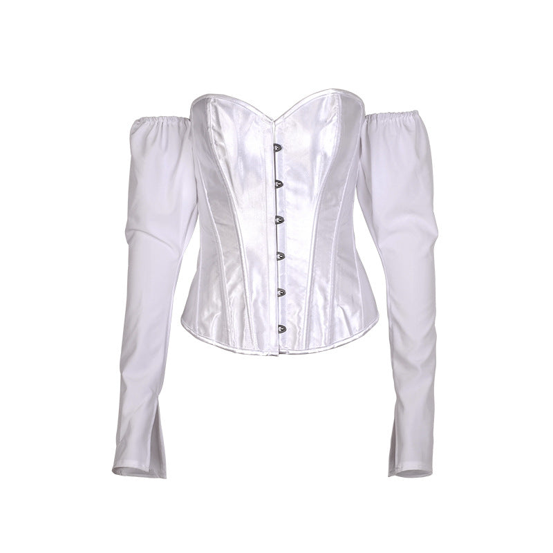 Off The Shoulder Back Lace Up Top