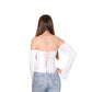 Off The Shoulder Back Lace Up Top