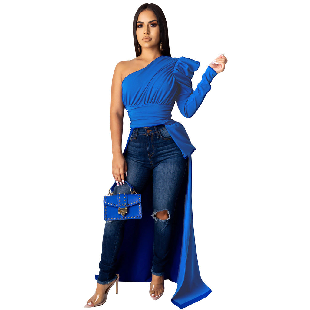 One Shoulder Irregular Top