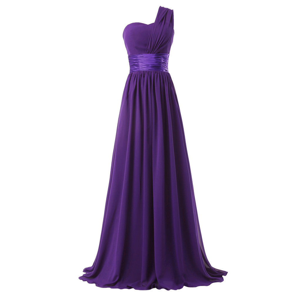 One Shoulder Maxi Party Dress