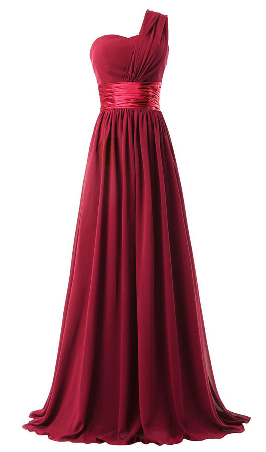 One Shoulder Maxi Party Dress