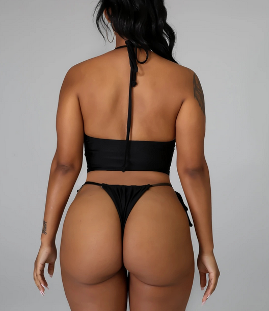 Cross Hollow Out Bikini Set