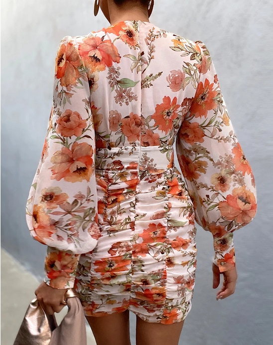 Puff sleeve Floral Dress