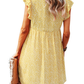 V Neck Floral Chiffon Dress