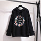 Plus Size Floral Hooded Sweatshirt