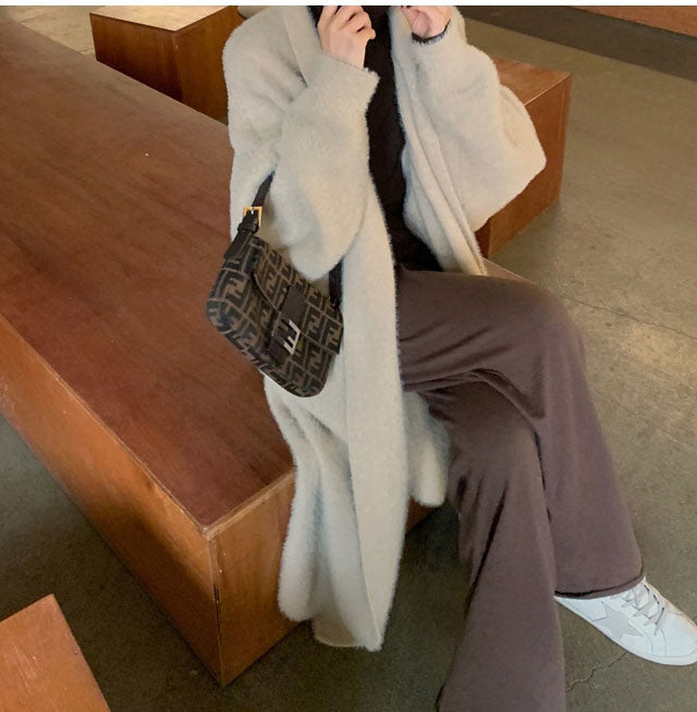 Plush Cardigan Coat