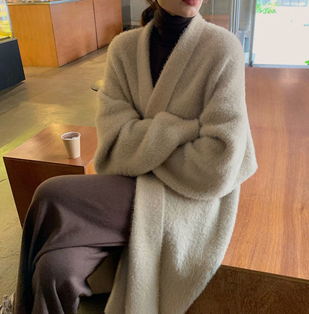 Plush Cardigan Coat