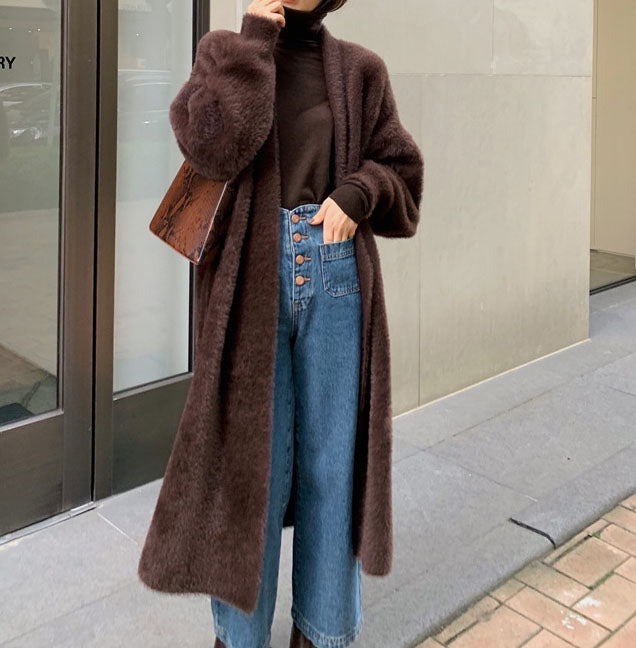Plush Cardigan Coat