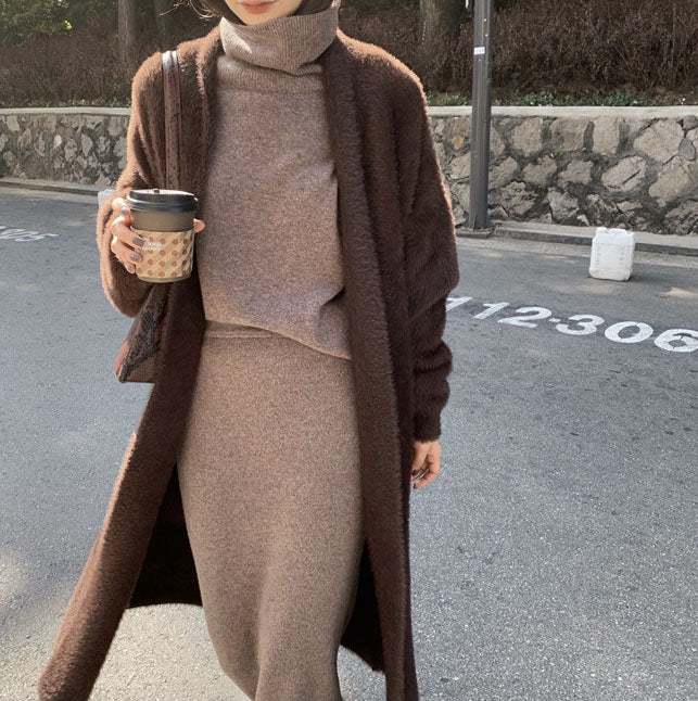 Plush Cardigan Coat