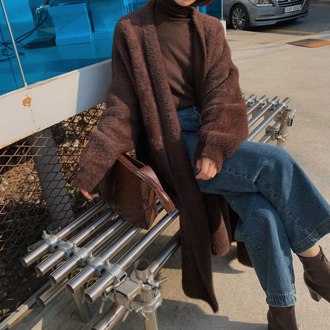 Plush Cardigan Coat