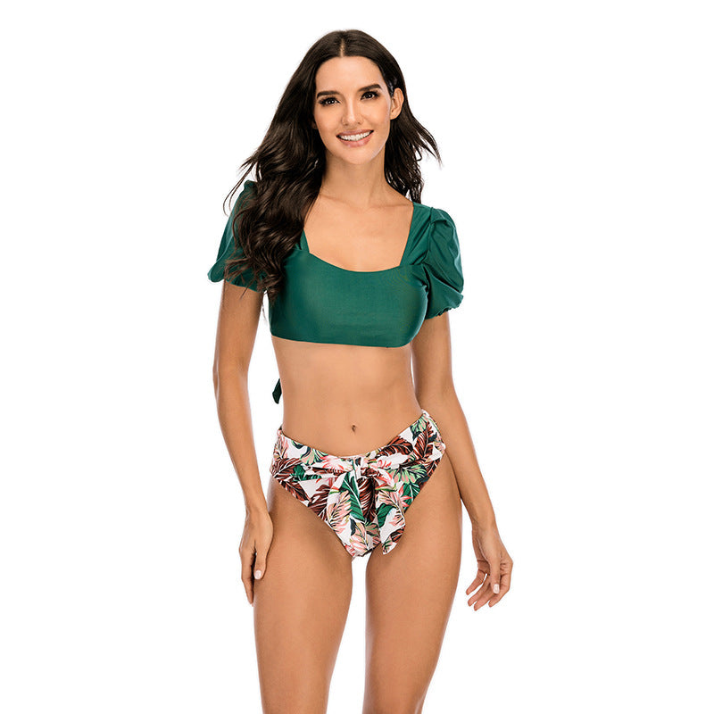 Puff Sleeve Bikini Set