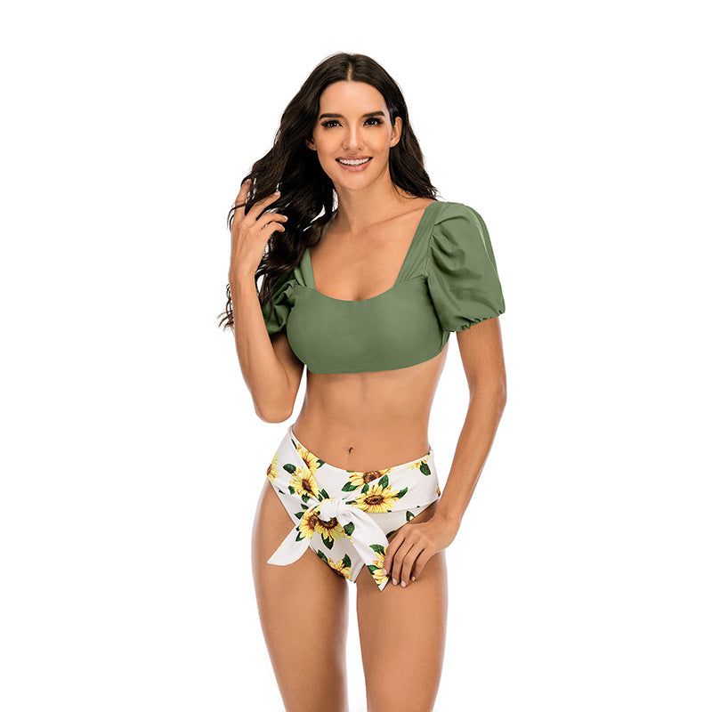 Puff Sleeve Bikini Set