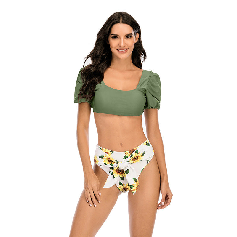 Puff Sleeve Bikini Set
