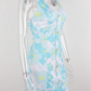 Flroal Sleeveless Bodycon Dress