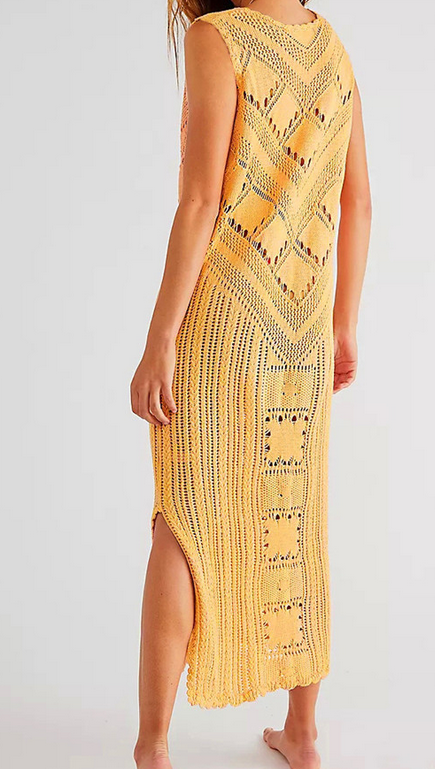 Knit Slit  Cover Up