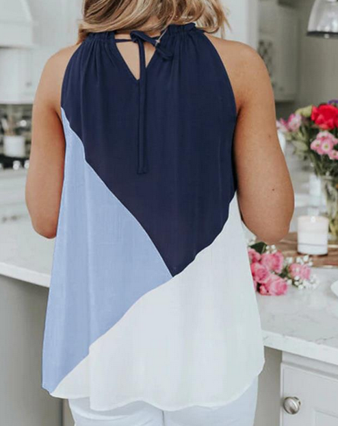 Halter Neck Chiffon Top