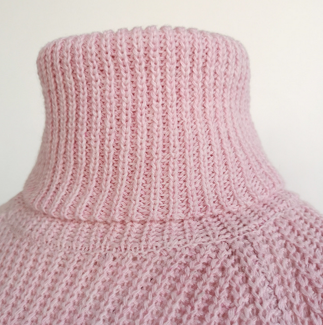 High neck strapless sweater dress