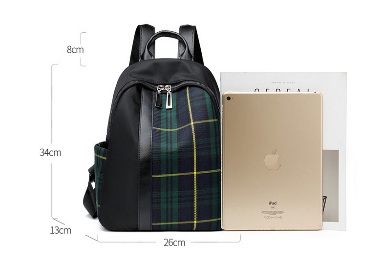 Checked Backpack