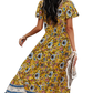 Floral V Neck Dress