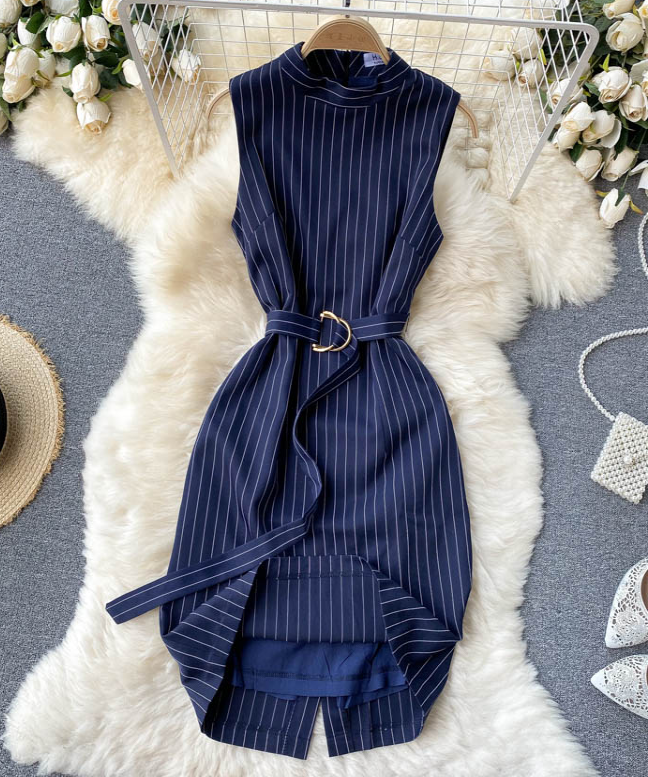 Stripe Sleeveless Dress