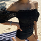 Off The Shoulder Lace Swimwear