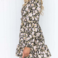 Floral V Neck Dress