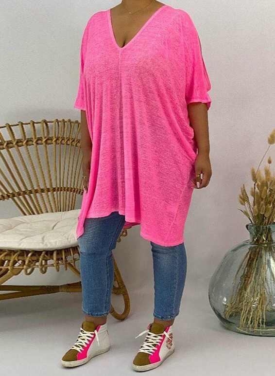 See-through V Neck Top
