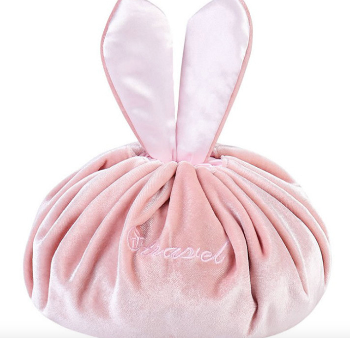 Rabbit Ears Drawstring Cosmetic Bag