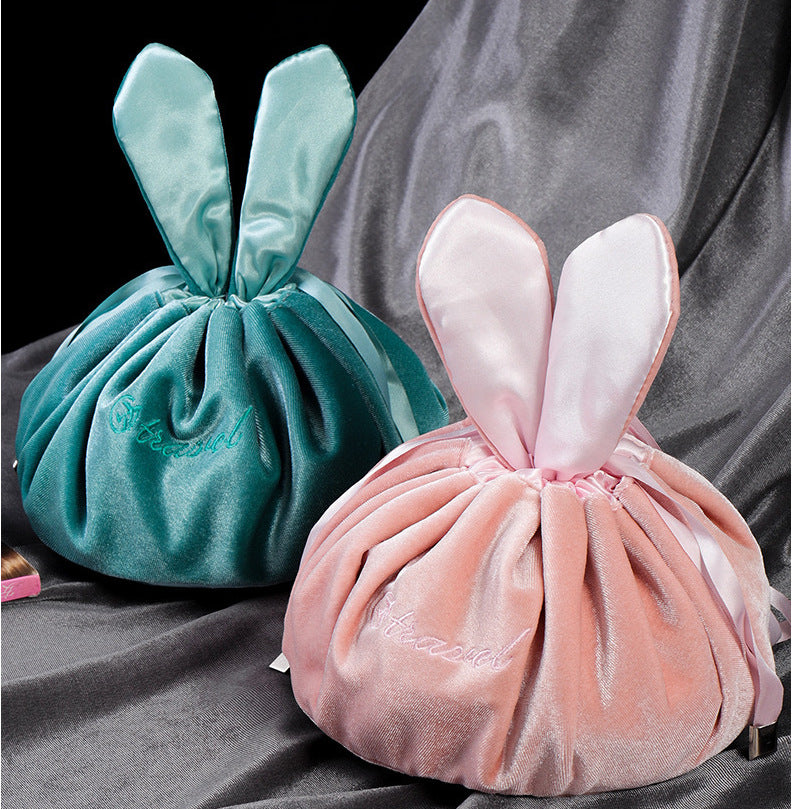 Rabbit Ears Drawstring Cosmetic Bag