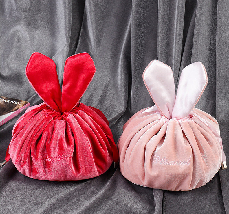 Rabbit Ears Drawstring Cosmetic Bag