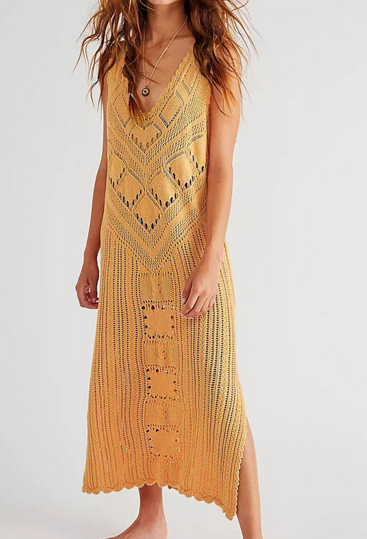 Knit Slit  Cover Up