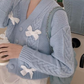 Bowknot Knotted Sweater Cardigan
