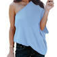 One Shoudler Chiffon Top