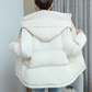 Hooded casual down cotton jacket