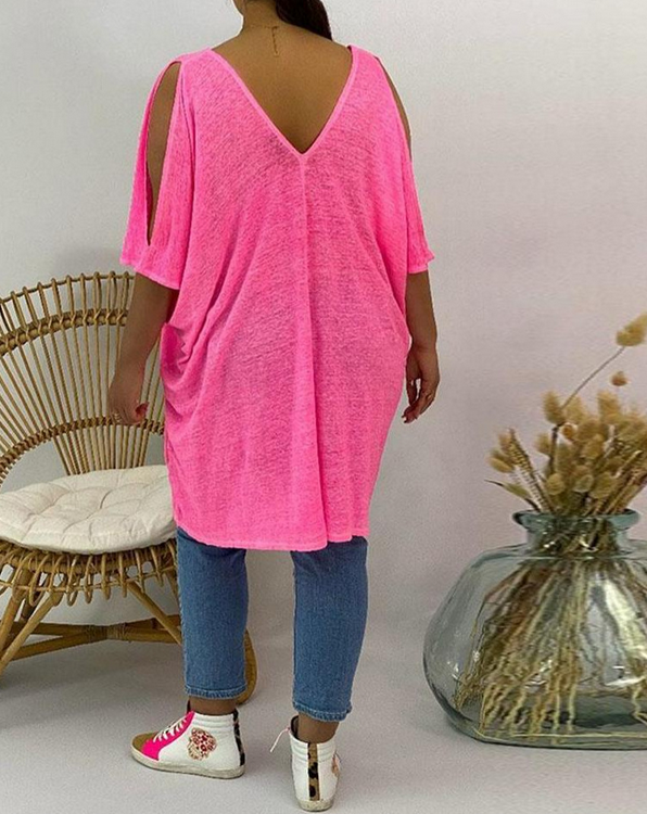 See-through V Neck Top