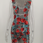 Floral See-through Bodycon Dress