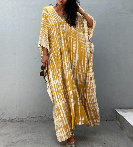 Colorful Slit Cover Up