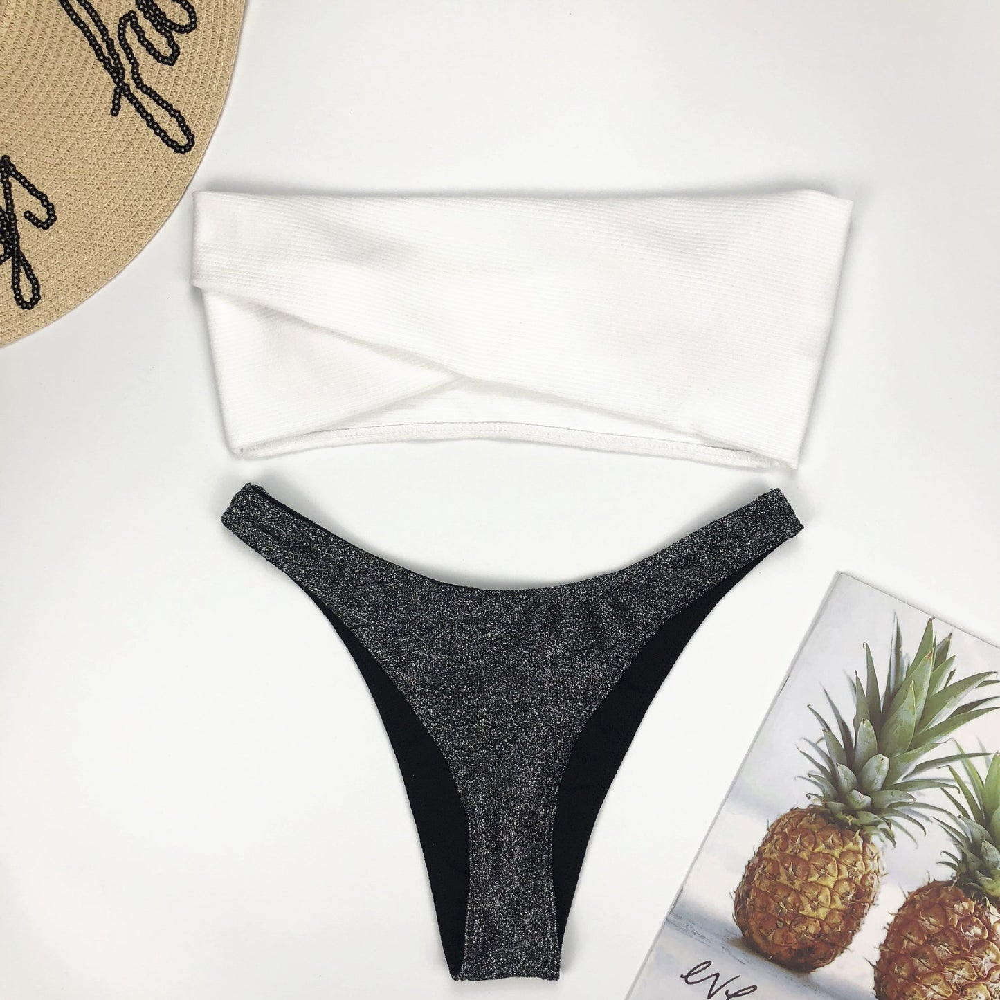 Sequins Irregular Bikini Set