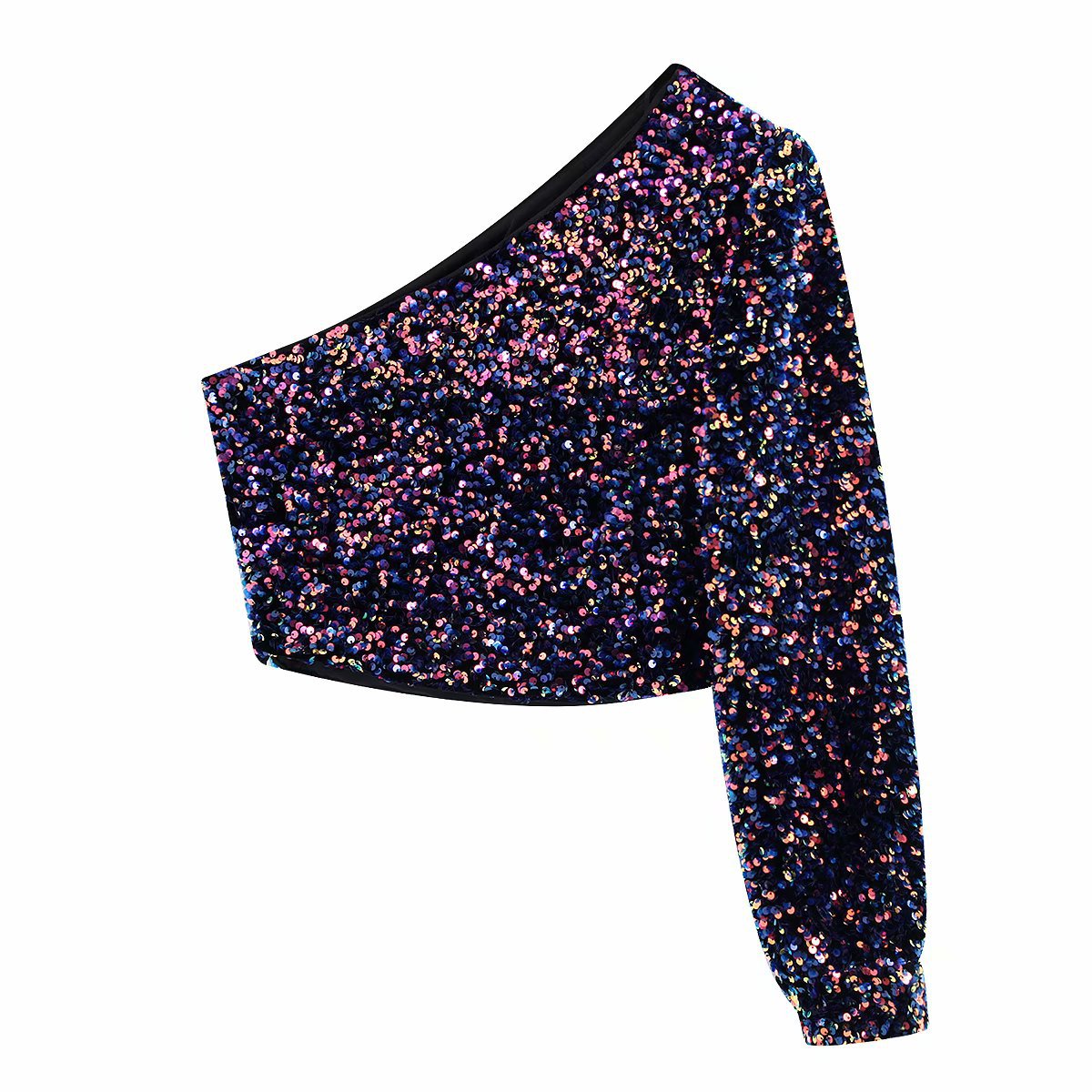Sequins One Shoulder Top
