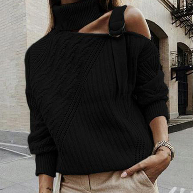 Shoulder Hollow Out Sweater
