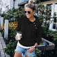 Side Buttons Long Sleeve Tops