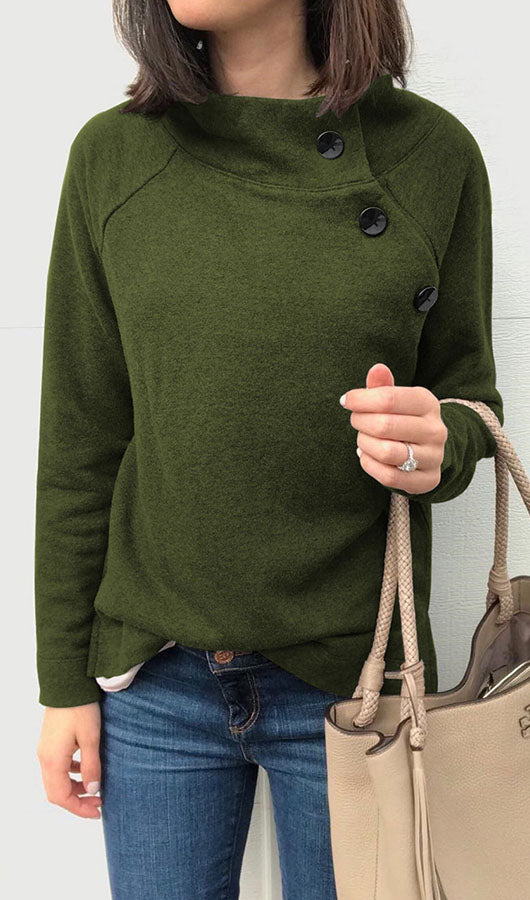 Side Buttons Sweatshirt