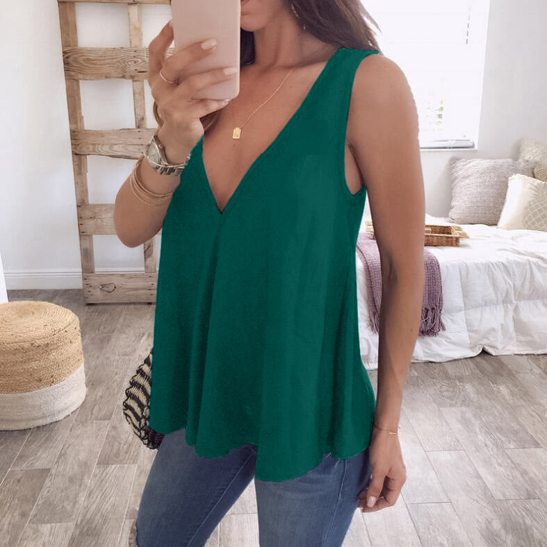 Sleeveless Chiffon Top