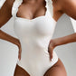 Solid Color One Piece Bikini Set