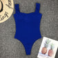 Solid Color One Piece Bikini Set