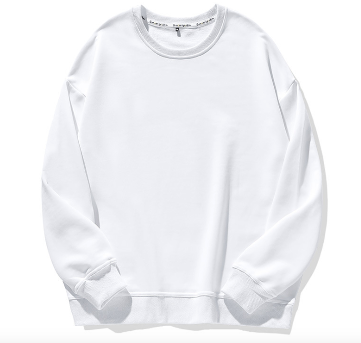 Solid Color Round Neck Sweatshirt