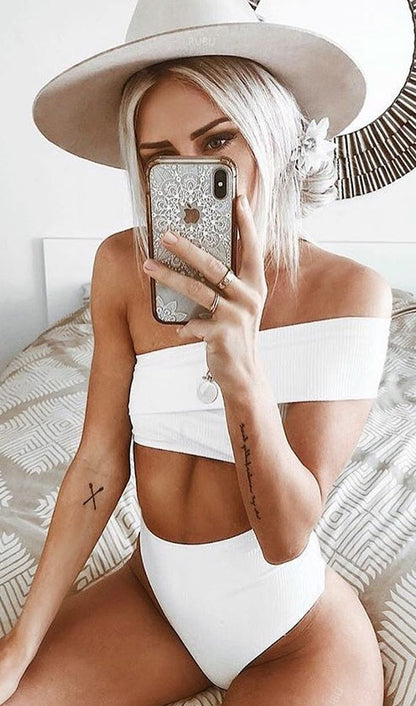 Solid Color Bikini Set
