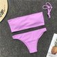 Solid Color Bikini Set